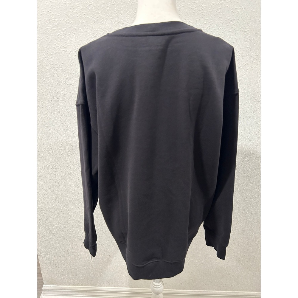 Calvin Klein Performance Womens Black Logo Crewneck Sweatshirt Pullover Top XXL - Picture 4 of 8